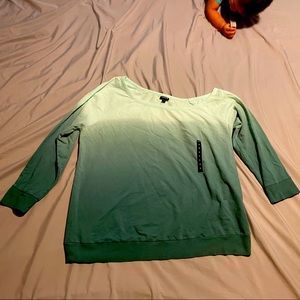 Torrid off the Shoulder Ombré Sweatshirt